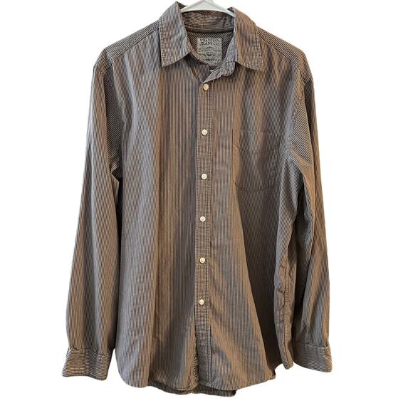 Wrangler Jeans Co Men's Striped Vintage Was Button Up Shirt Large - Picture 1 of 7